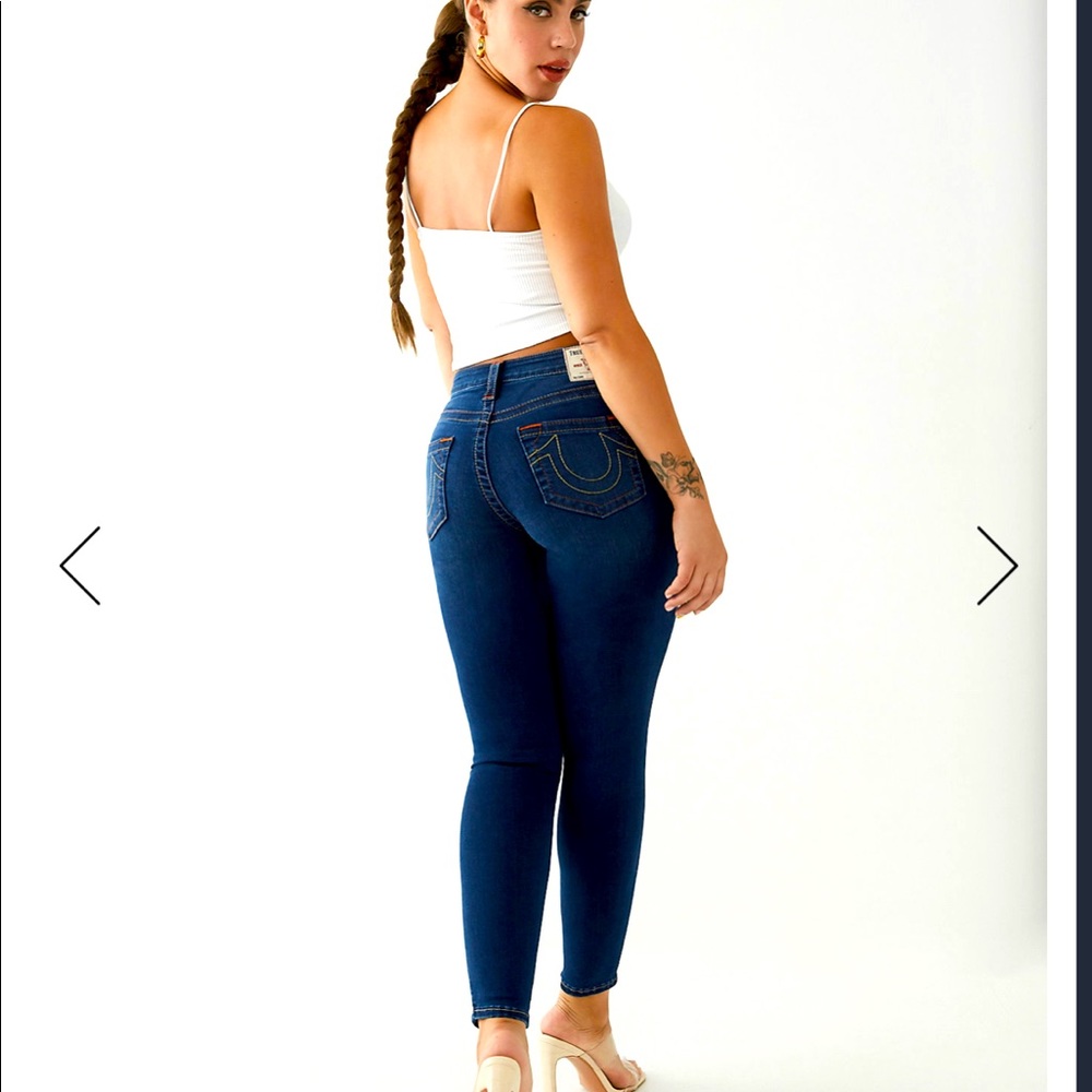 True Religion Jenny Curvy Mid Rise Skinny Jeans